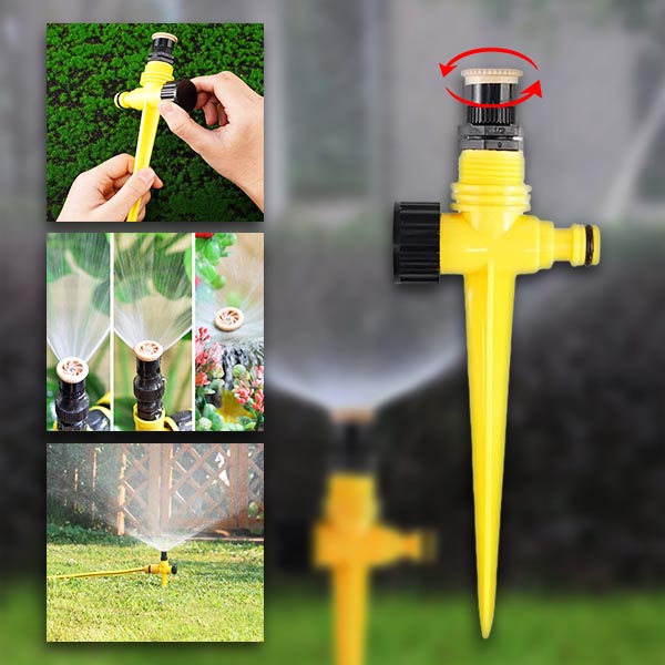 360° Rotating Garden Sprinkler for Complete Lawn Coverage