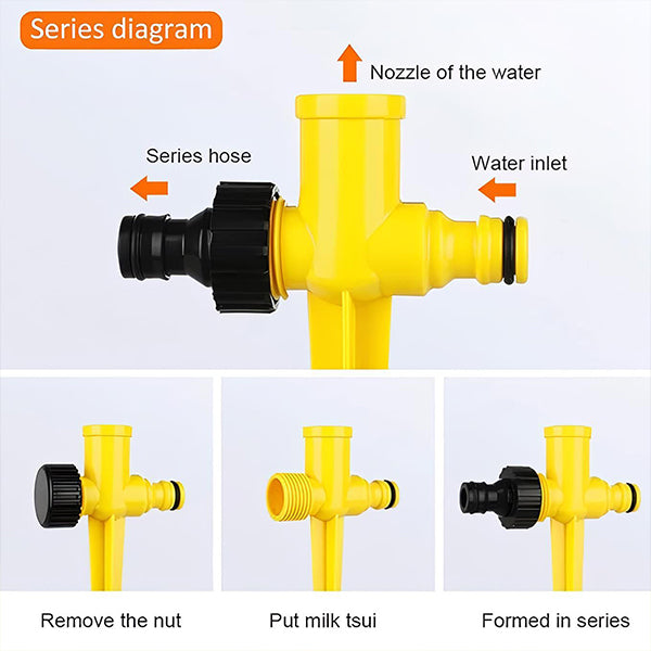 360° Rotating Garden Sprinkler for Complete Lawn Coverage