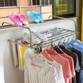 Stainless Steel Extendable & Foldable Balcony Clothes Dryer - Compact, Space-Saving Outdoor Laundry Rack