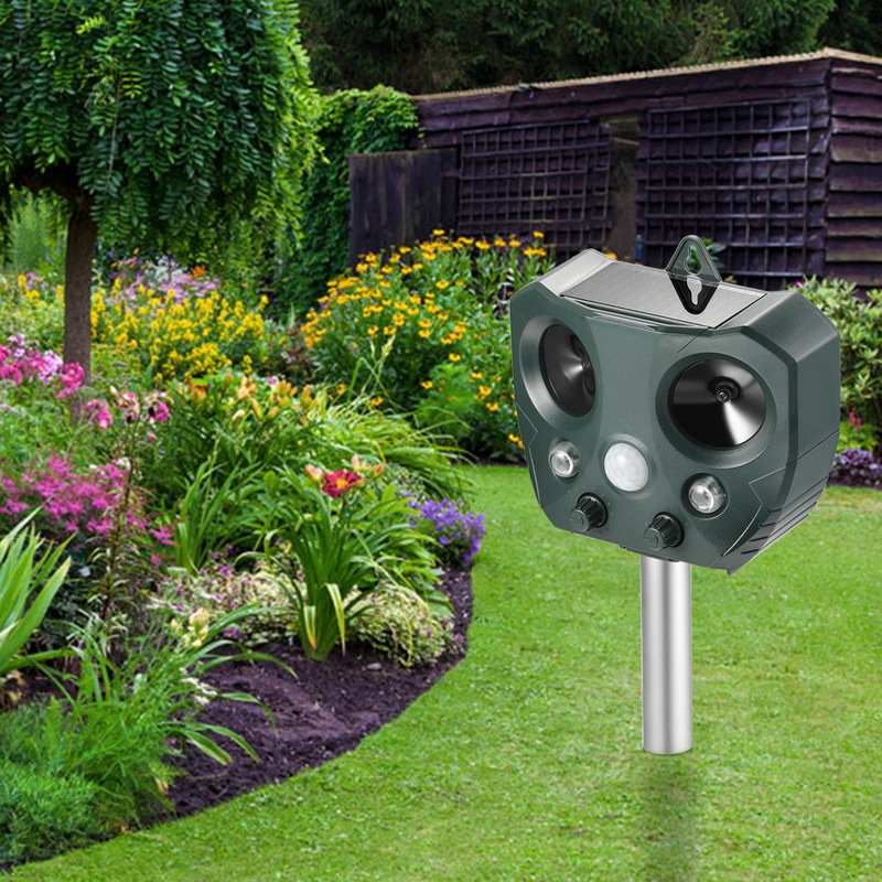 Solar-Powered Ultrasonic Animal Repeller