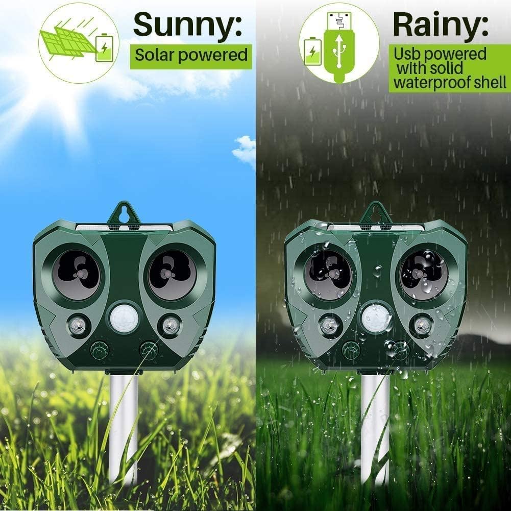 Solar-Powered Ultrasonic Animal Repeller