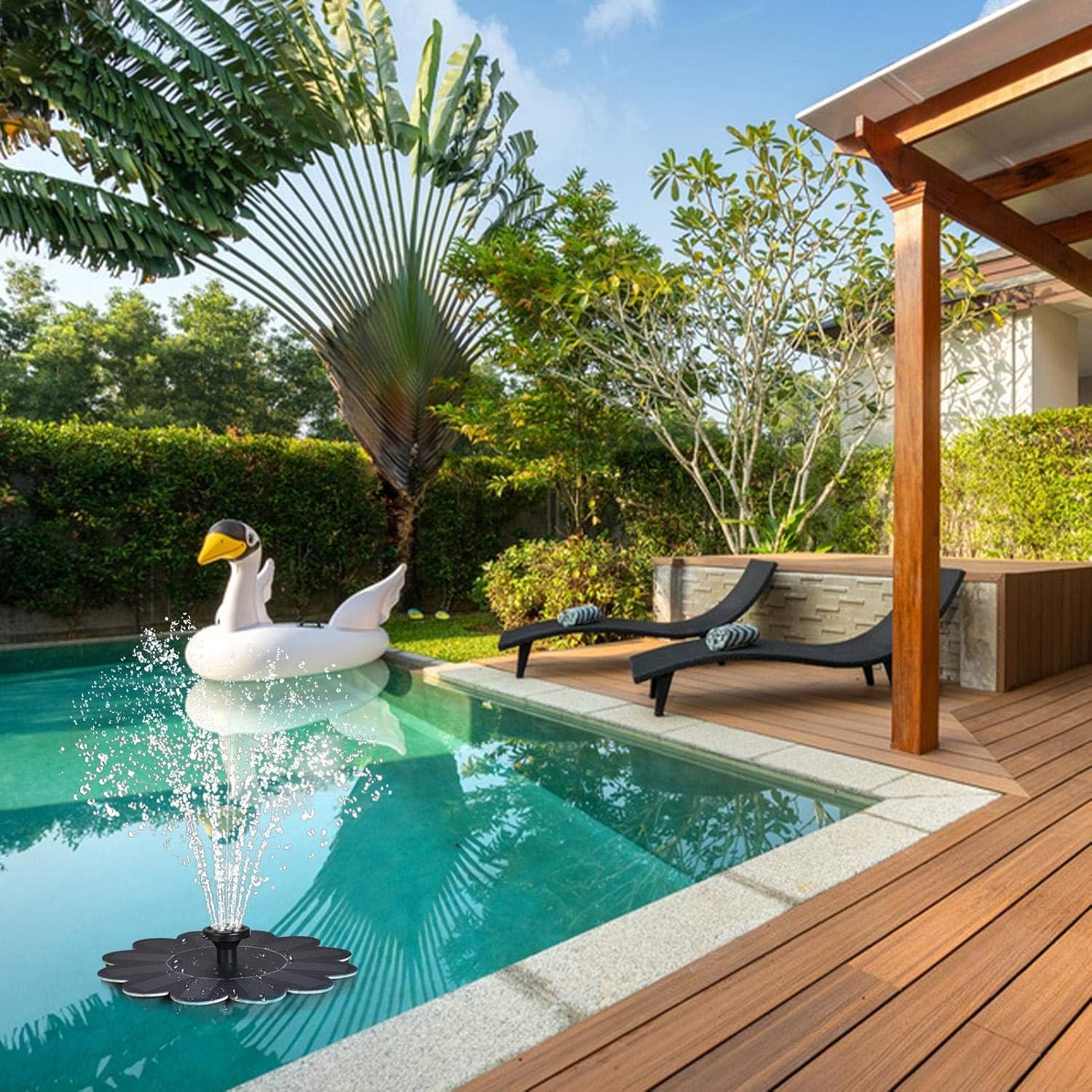 Petal-Style Water Fountain for Ponds and Pools – Elegant, Eye-Catching Garden Water Feature
