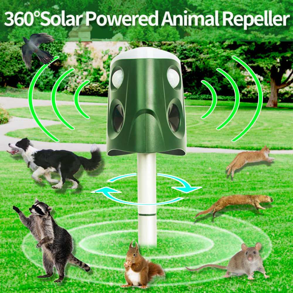 360° All-Around Animal Repellent & Deterrent – 3-in-1 Solution