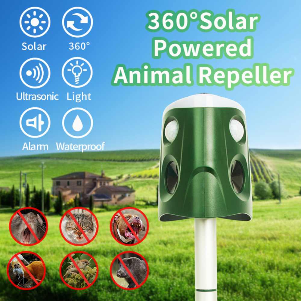 360° All-Around Animal Repellent & Deterrent – 3-in-1 Solution