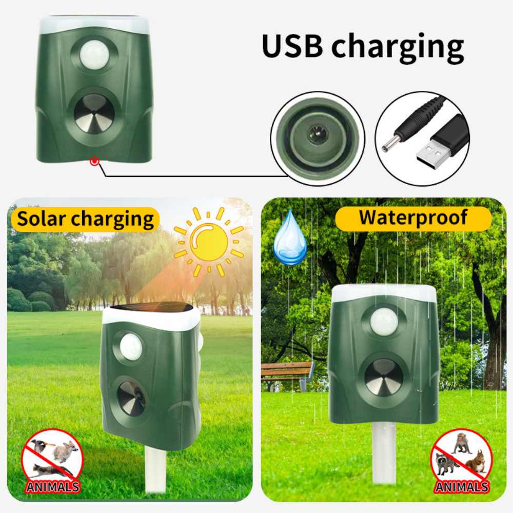 360° All-Around Animal Repellent & Deterrent – 3-in-1 Solution