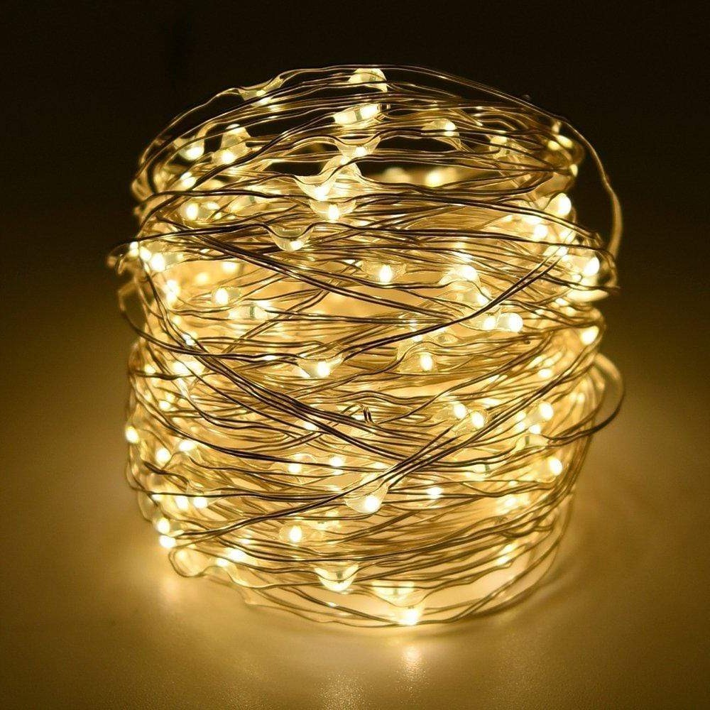 Outdoor Solar String Lights with Clear Cable