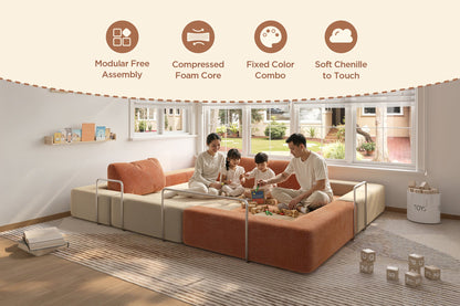 CushyLand Modular Kids Play Sofa