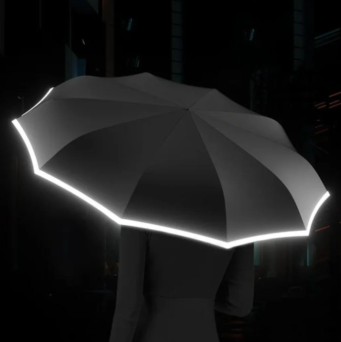 Stormproof Umbrella with Reflective Edge - Stay Dry and Highly Visible