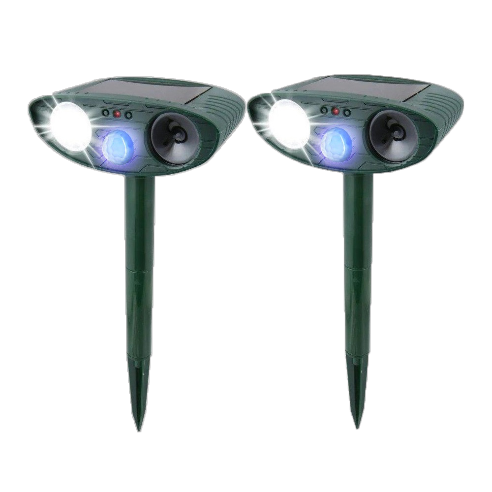 Solar-Powered Ultrasonic Rabbit Repeller with Flashing Light – Effective Rabbit Deterrent