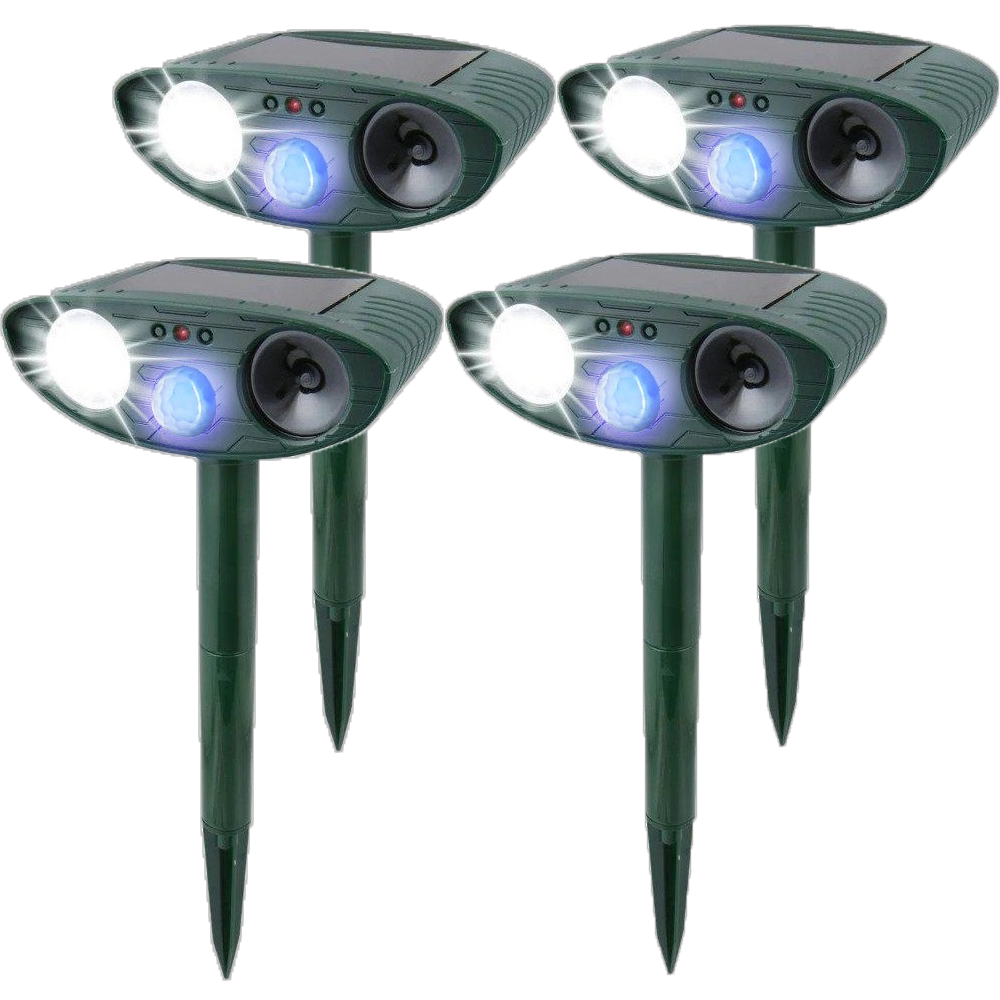 Solar-Powered Ultrasonic Rabbit Repeller with Flashing Light – Effective Rabbit Deterrent