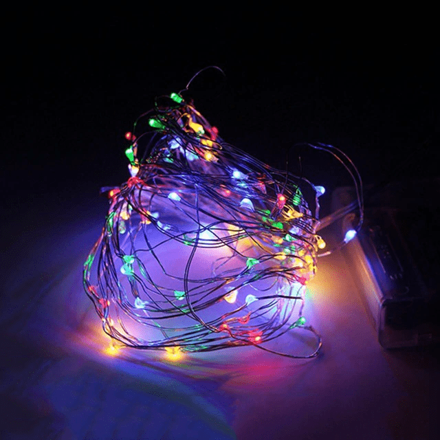 Outdoor Solar String Lights with Clear Cable