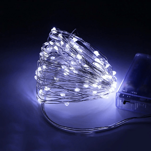 Outdoor Solar String Lights with Clear Cable
