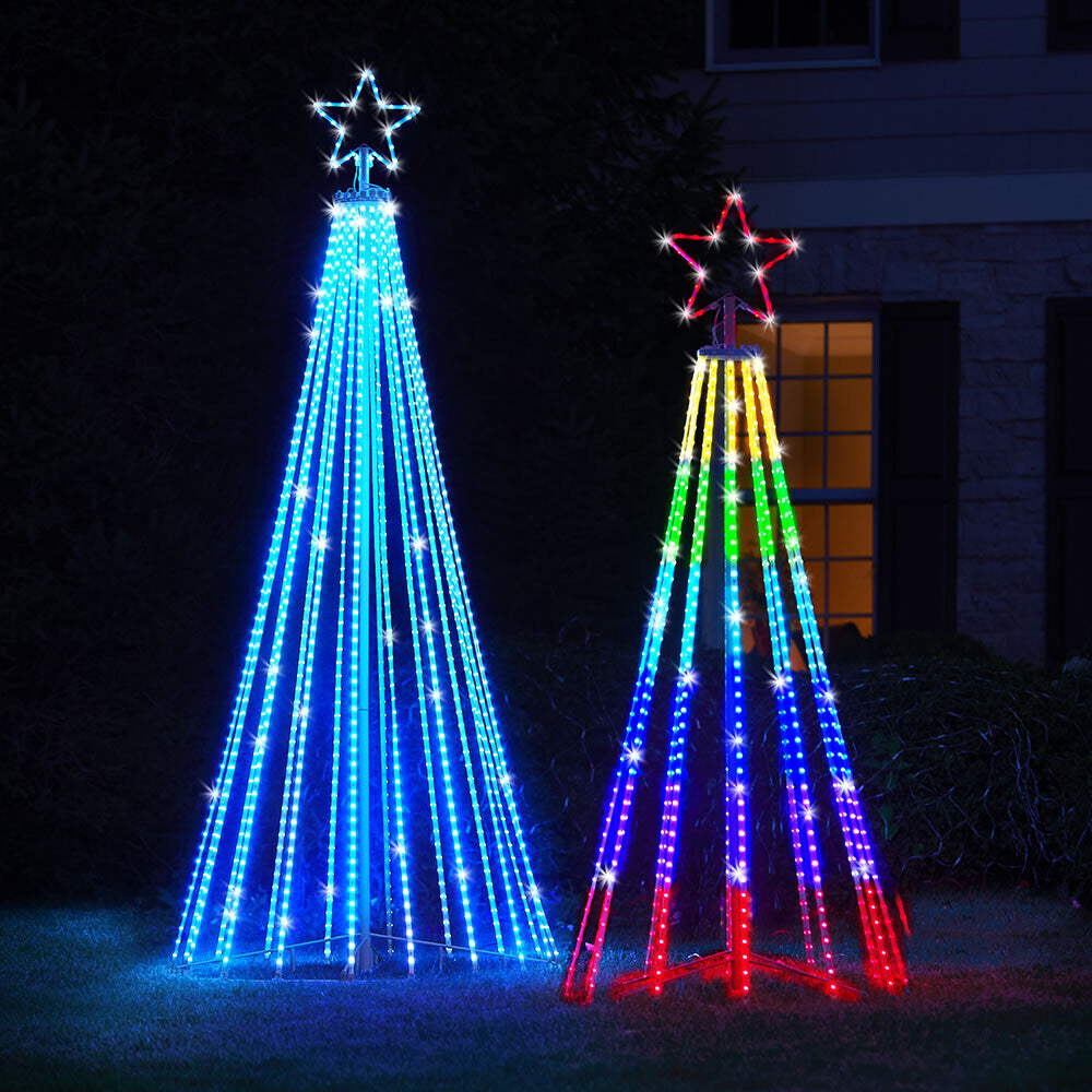 Enchanting Multicolor LED Animated Outdoor Christmas Tree Light Show