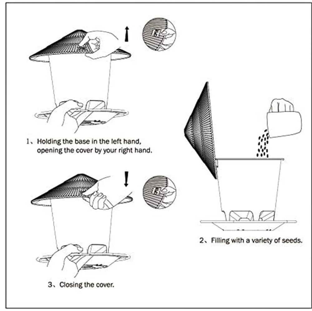Premium Hanging Bird Feeder with Automatic Seed Dispenser