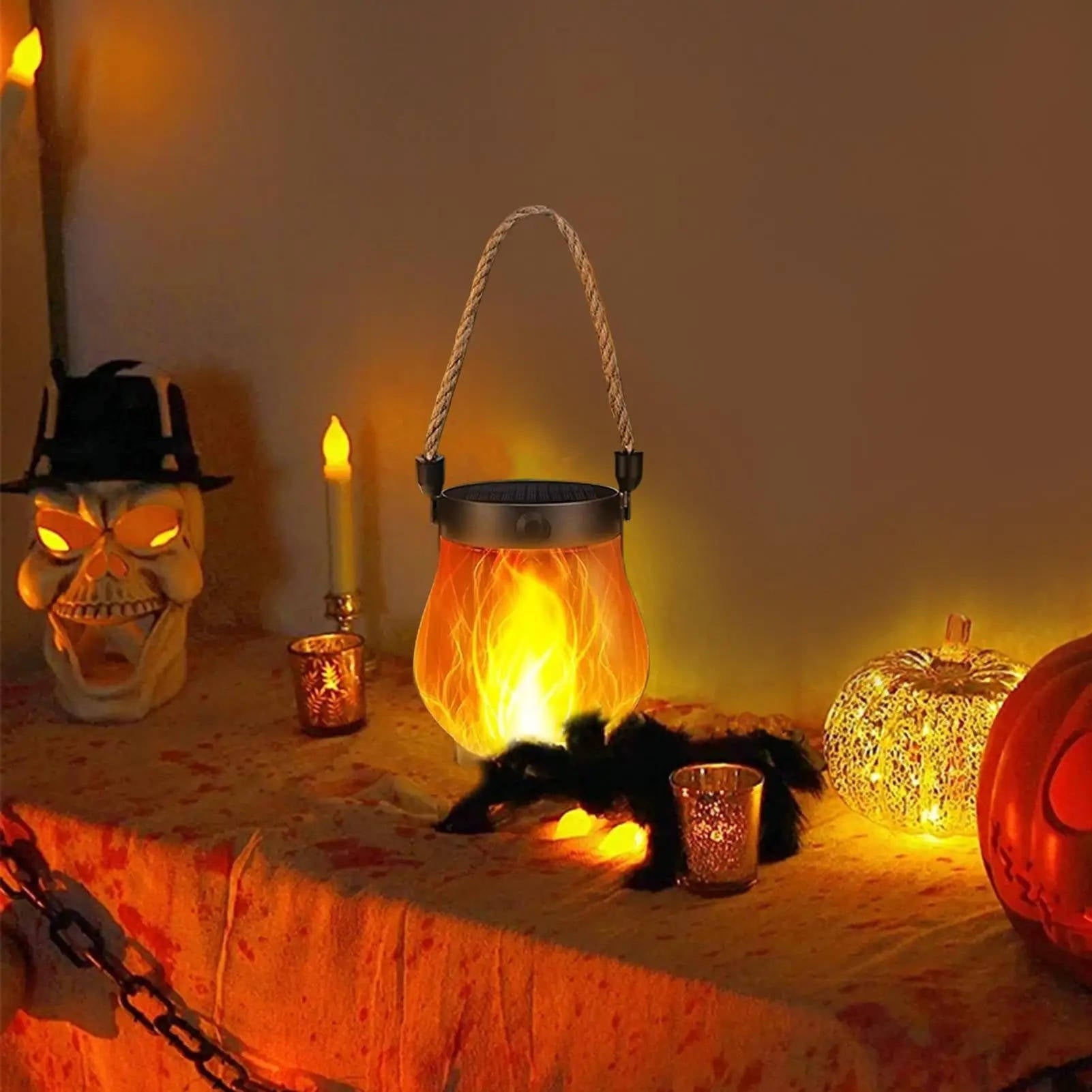 Solar-Powered Flame Lanterns for Outdoor Porch Lighting