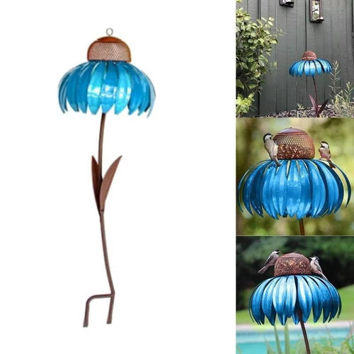 Blooming Flower Bird Feeder for Outdoor Gardens