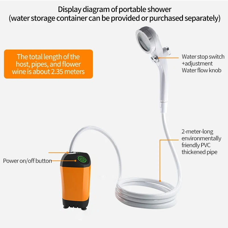 Compact Portable Camping Shower - Easy-Setup Outdoor Shower for Campsites