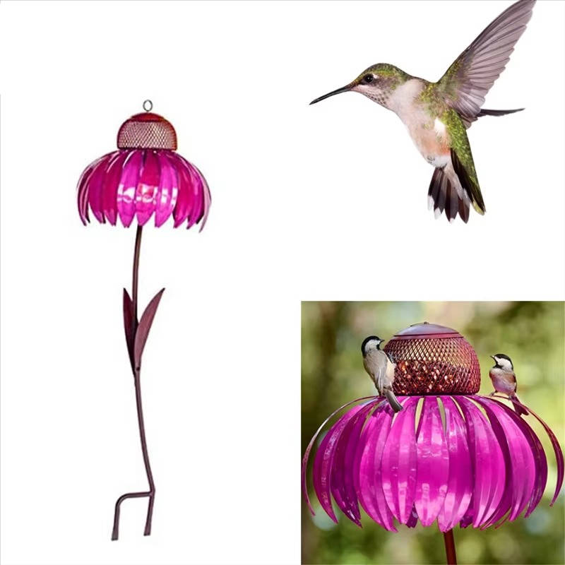 Blooming Flower Bird Feeder for Outdoor Gardens