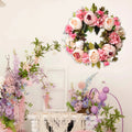 Elegant Peony Round Wreath - Lush Floral Home Decor Accent