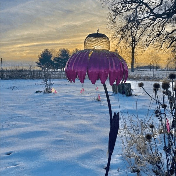 Coneflower-Inspired Bird Feeder for a Bright, Welcoming Garden