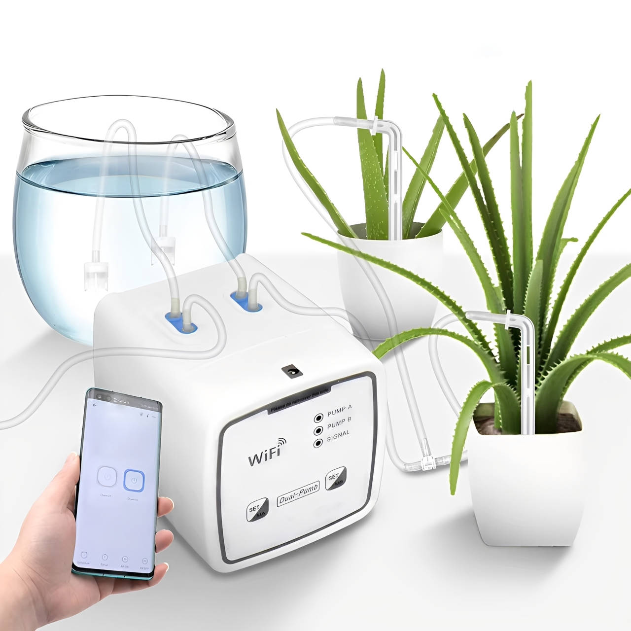 WiFi Smart Automatic Plant Watering System — Supports Up to 20 Pots