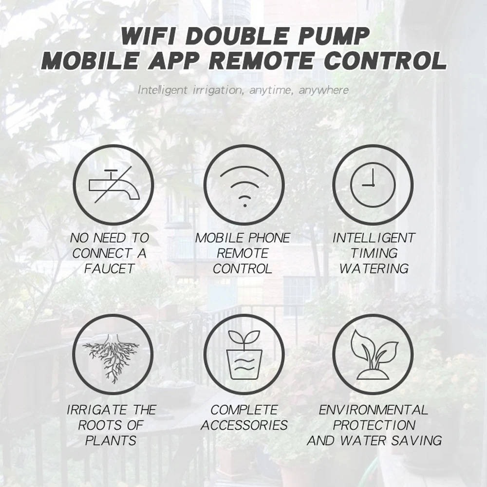 WiFi Smart Automatic Plant Watering System — Supports Up to 20 Pots