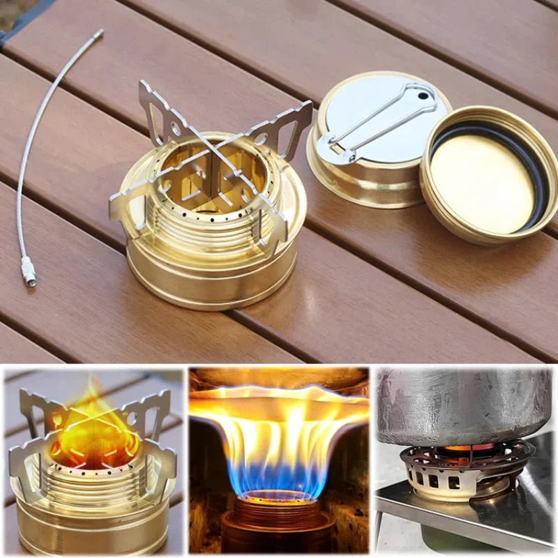Ultra-Compact Alloy Camping Stove – Lightweight & Portable
