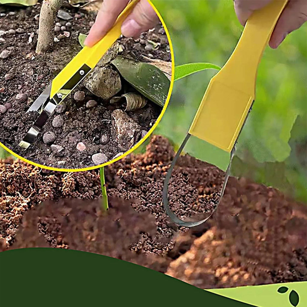 Portable Weeding Tool with Durable Iron Loop Handle