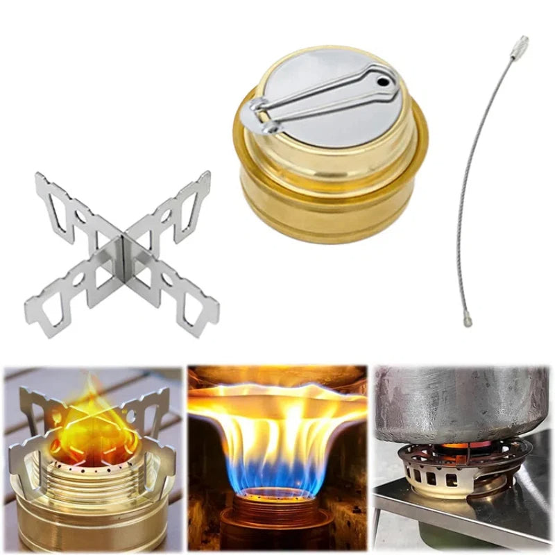 Ultra-Compact Alloy Camping Stove – Lightweight & Portable