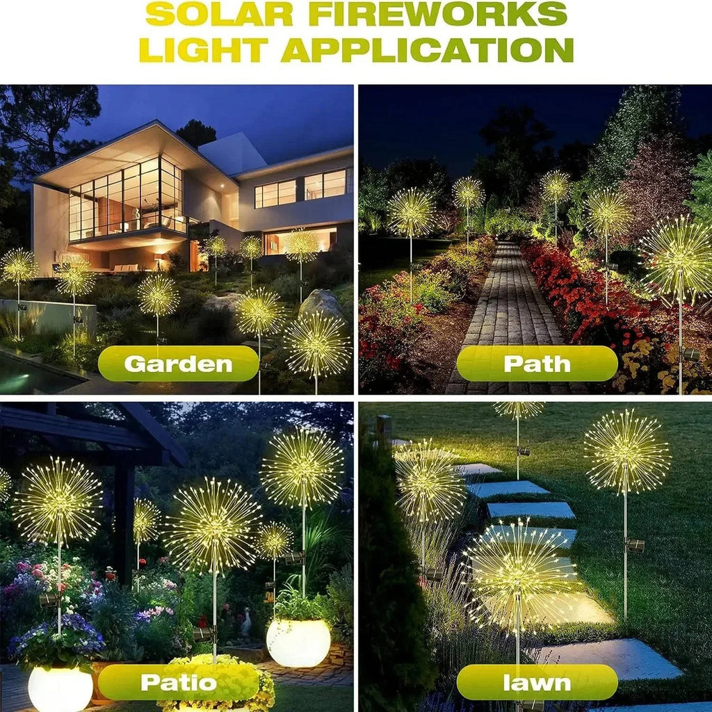Sparkling Firework Lights for Outdoor Garden Decor