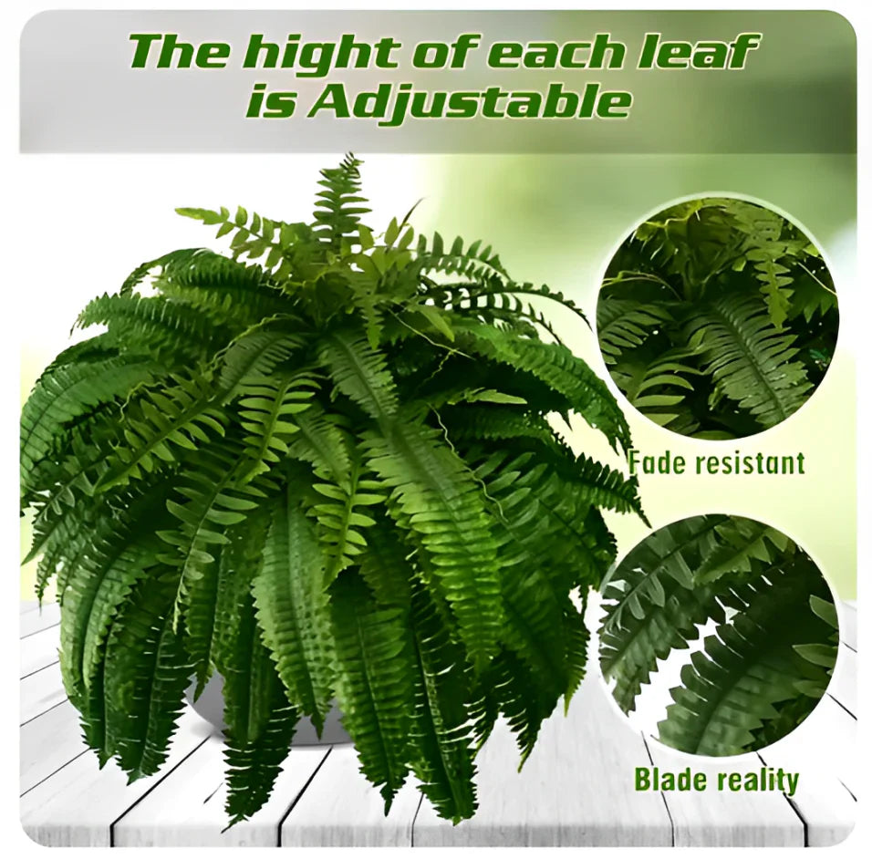 Outdoor-Grade UV-Resistant Lifelike Boston Fern