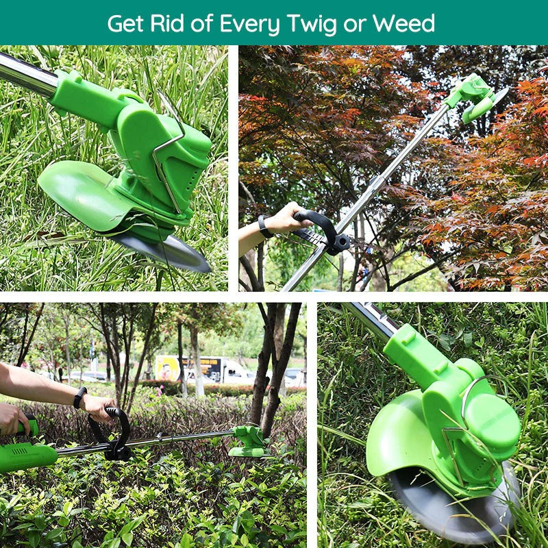 High-Performance Cordless Grass Trimmer - Battery-Powered Electric String Trimmer