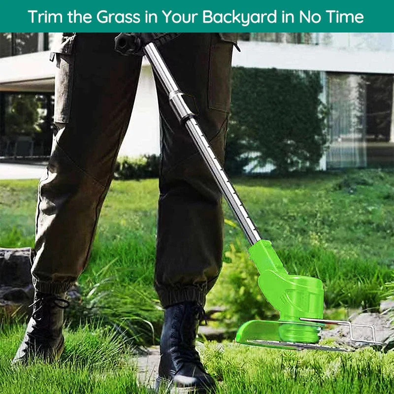 High-Performance Cordless Grass Trimmer - Battery-Powered Electric String Trimmer
