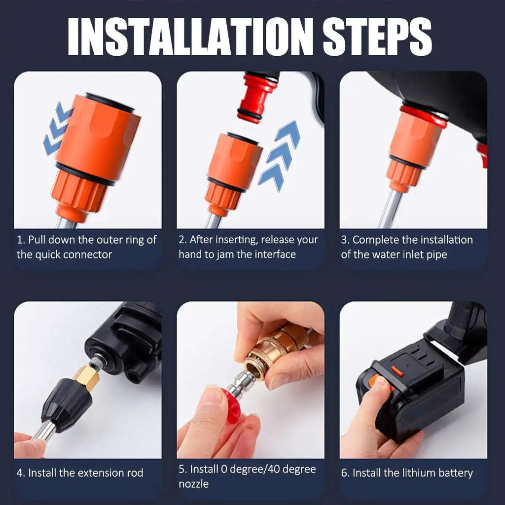 Cordless High-Pressure Washer with Dual Batteries – Powerful, Portable Cleaning Anywhere