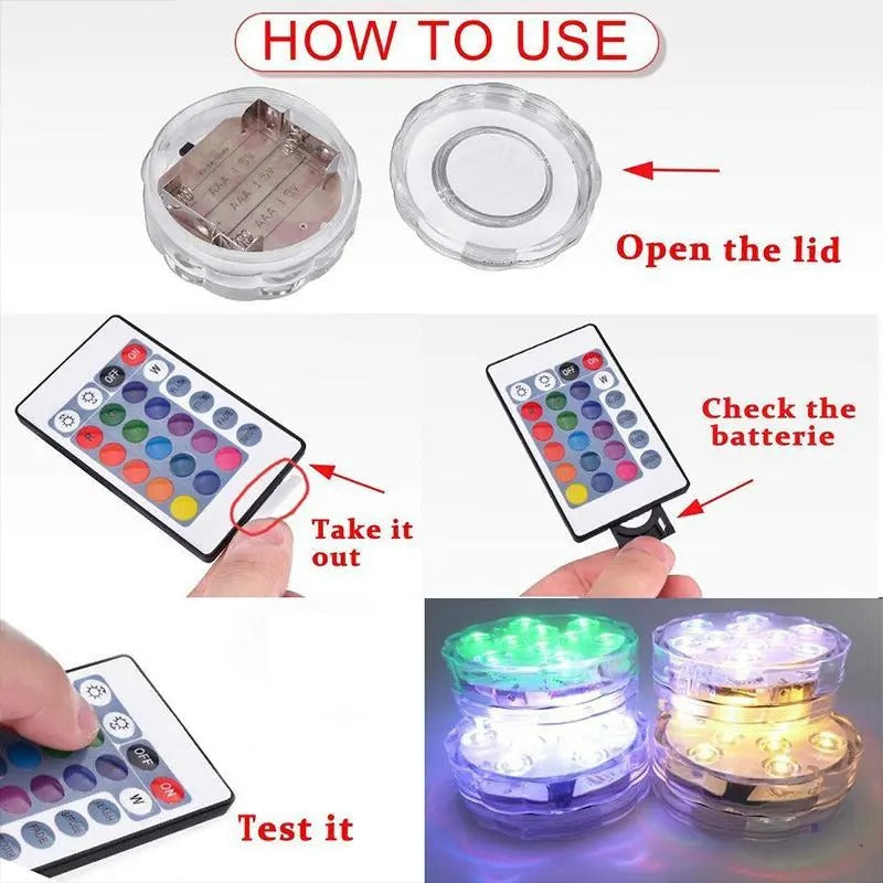 Waterproof Submersible LED Lights for Underwater Ambience