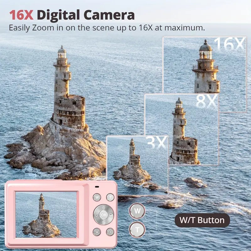 Sleek Compact Digital Camera with Retro Design