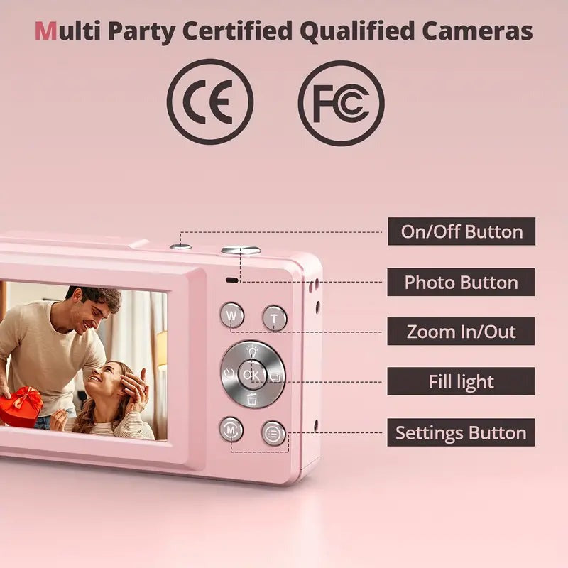 Sleek Compact Digital Camera with Retro Design