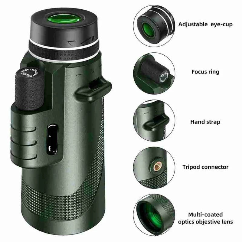 Ultra-Compact Handheld Monocular for Portable, Clear Viewing