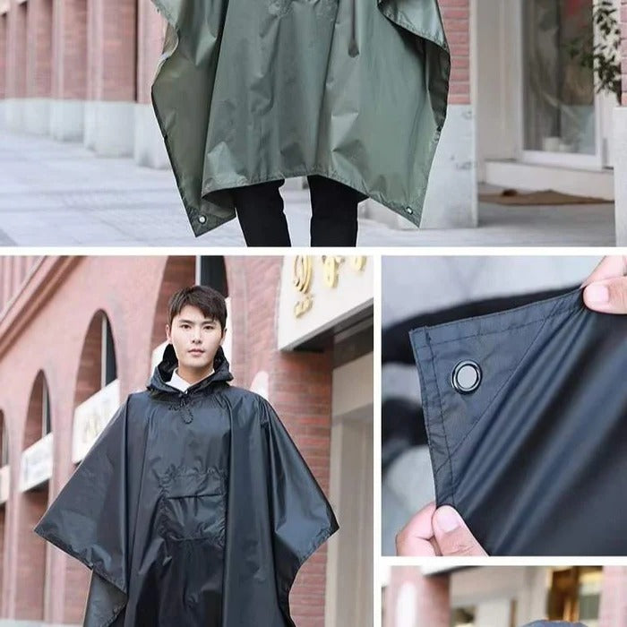 All-Weather Outdoor Rain Poncho for Full Coverage