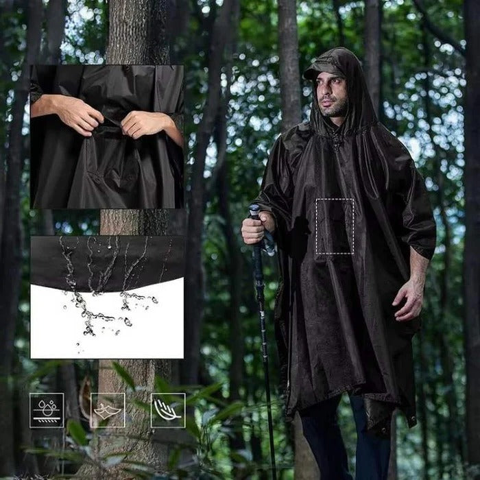 All-Weather Outdoor Rain Poncho for Full Coverage