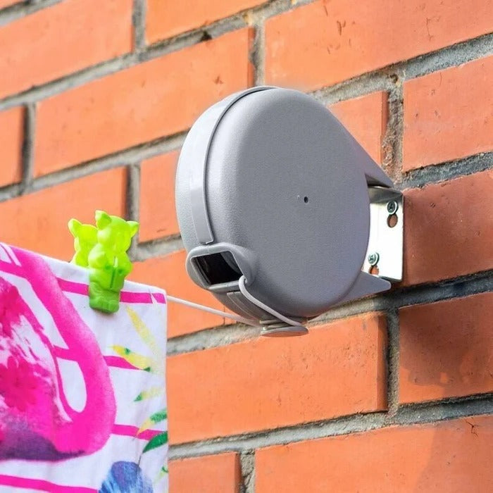 Retractable Clothesline with 360-Degree Swivel Wall Mount – Easy Indoor/Outdoor Drying Solution