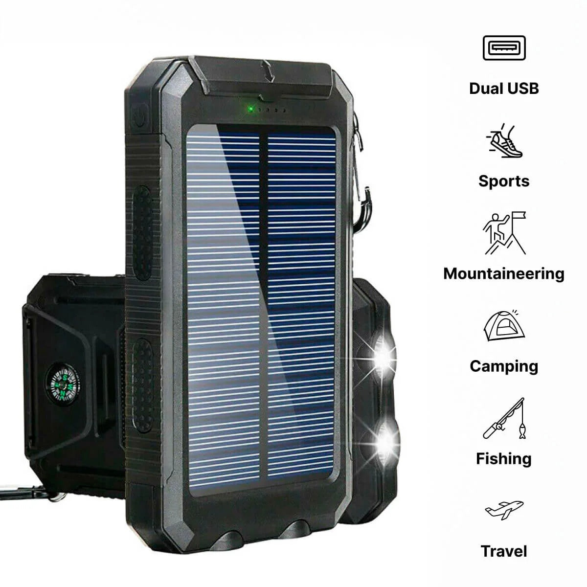 All-Weather Solar Charger & Waterproof Power Bank
