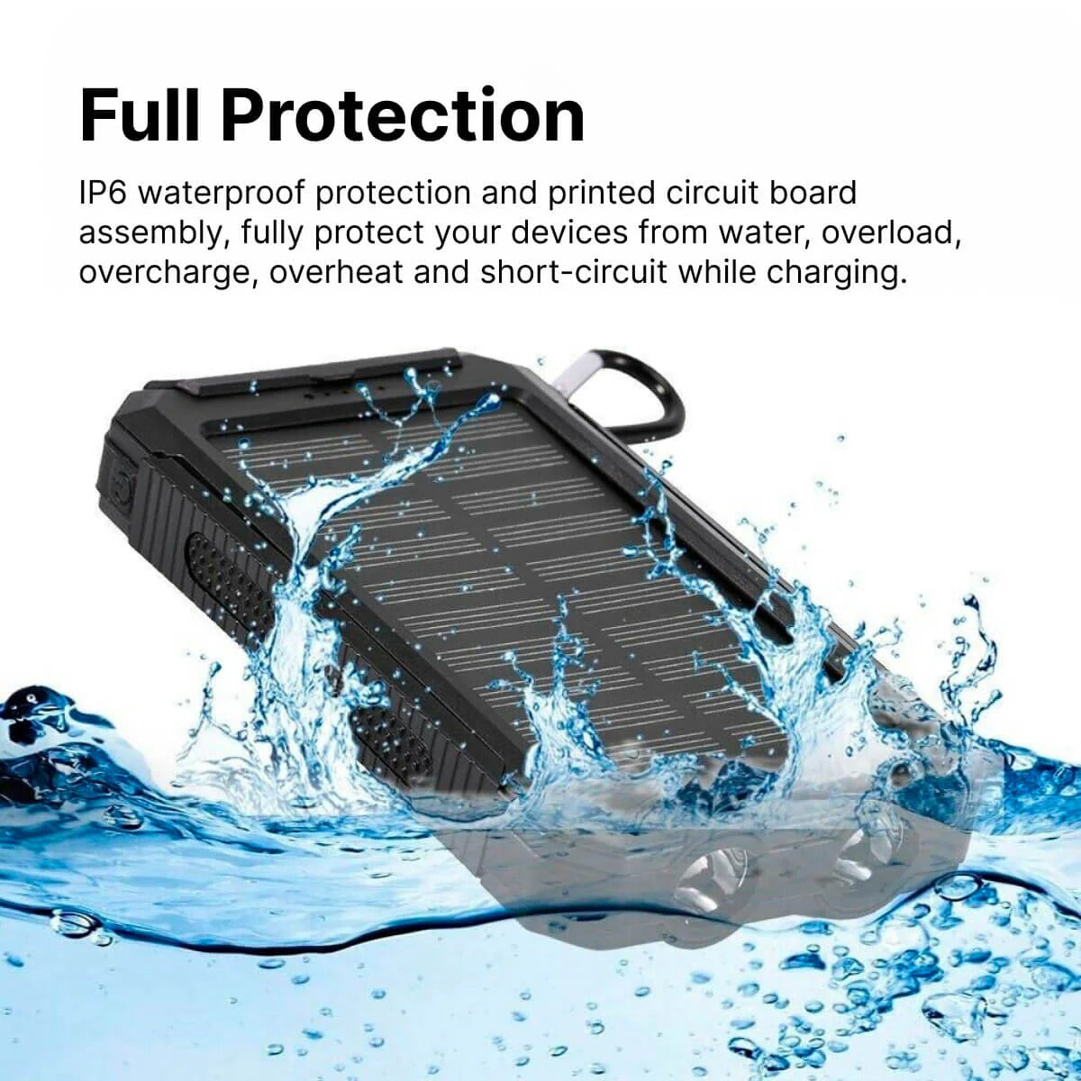 All-Weather Solar Charger & Waterproof Power Bank