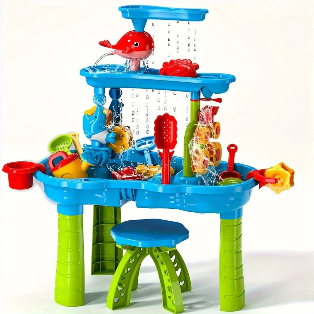 3-in-1 Outdoor Sand & Water Table for Kids – All-Season Fun