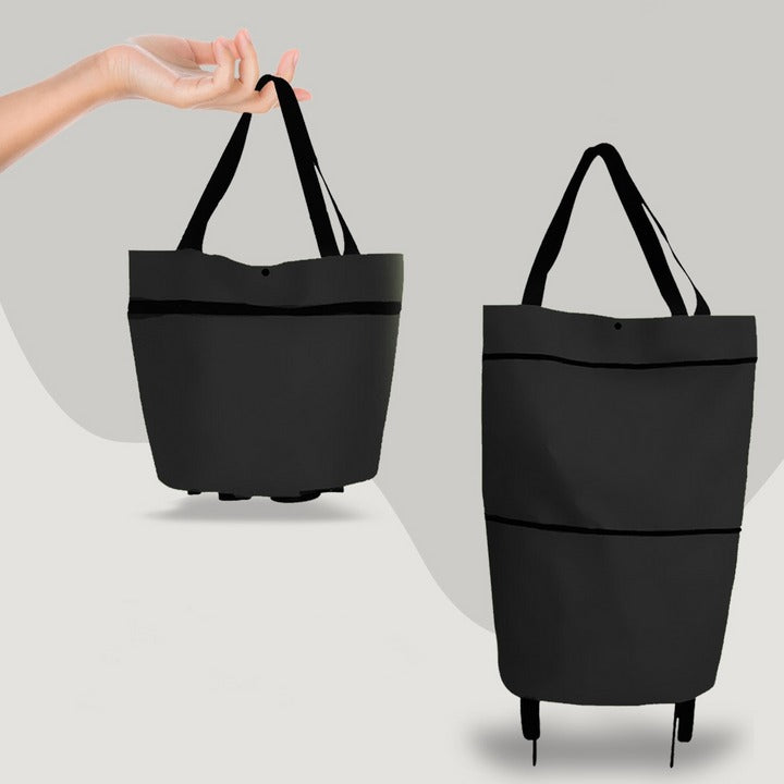 2-in-1 Foldable Wheeled Shopping Bag - Lightweight and Compact