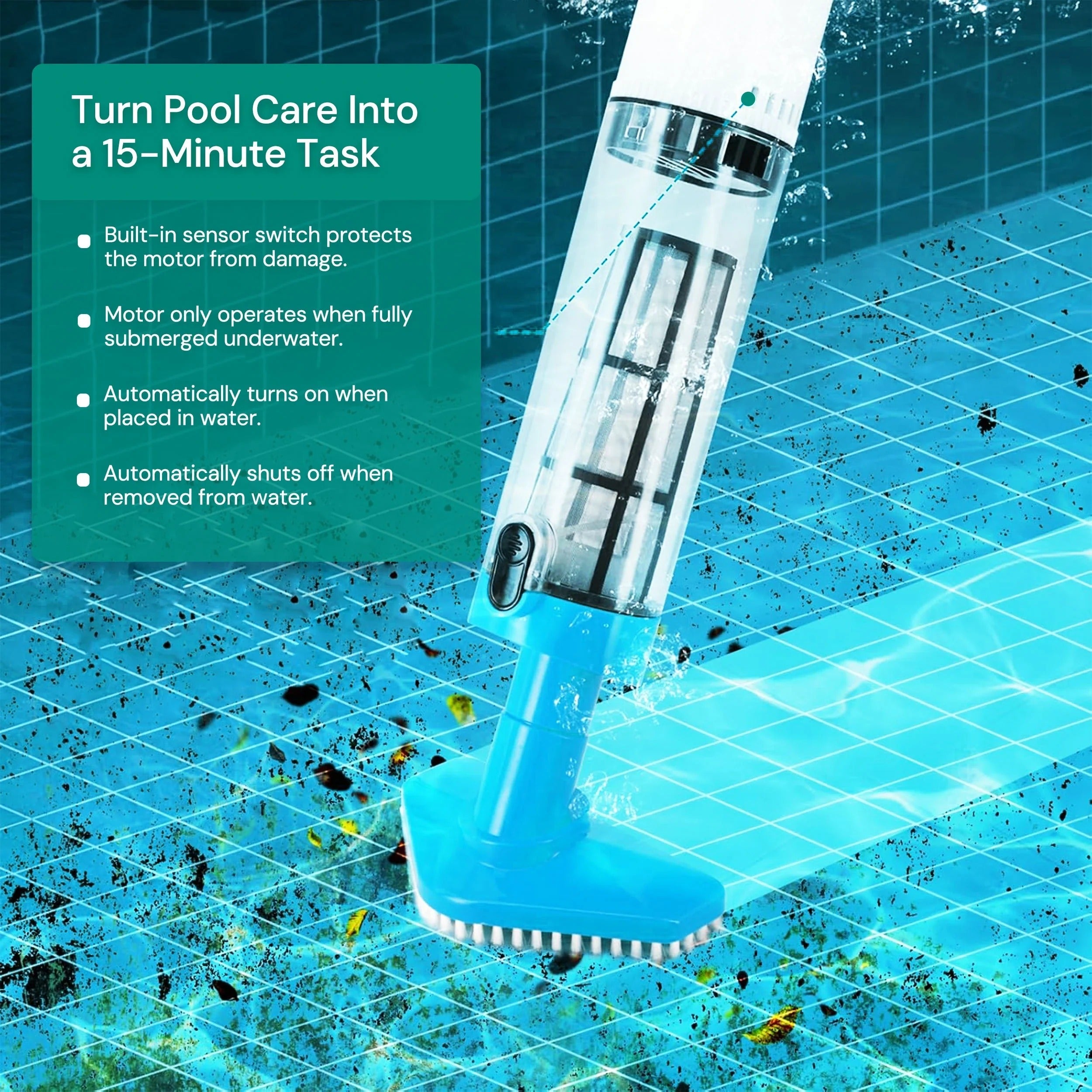 Rechargeable Cordless Pool Cleaner for Effortless Pool Cleaning