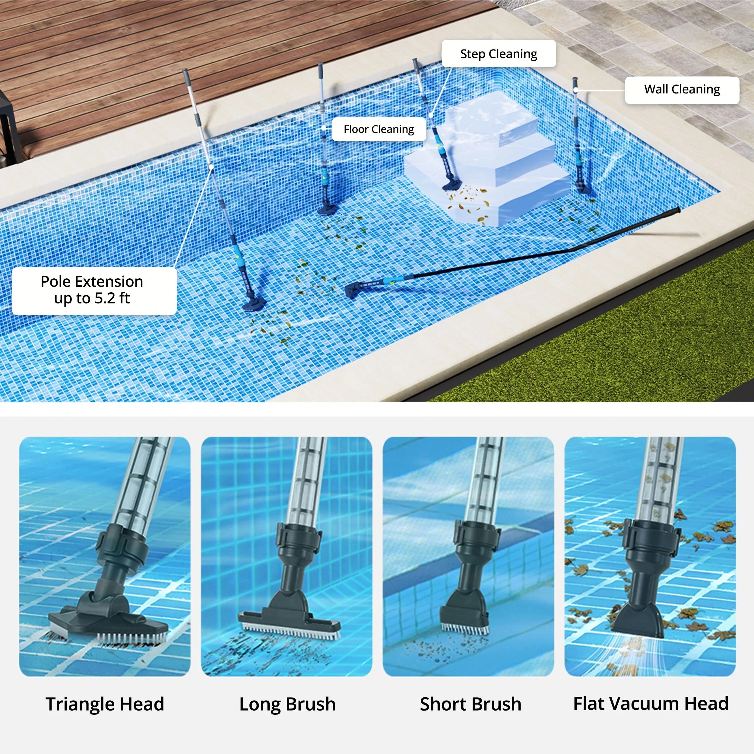 Rechargeable Cordless Pool Cleaner for Effortless Pool Cleaning