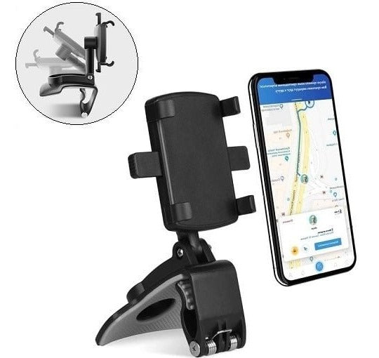Universal 360° Car Phone Mount – Fully Rotating, Hands-Free Viewing
