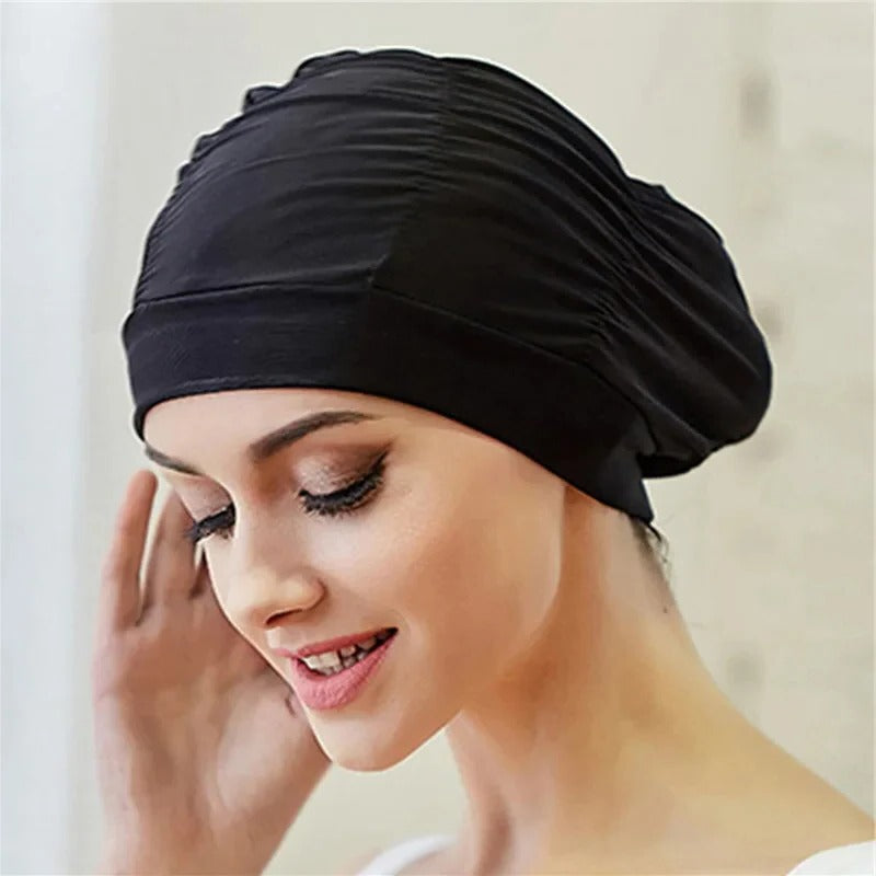 Chic Stretch Swim Cap for a Secure, Comfortable Fit