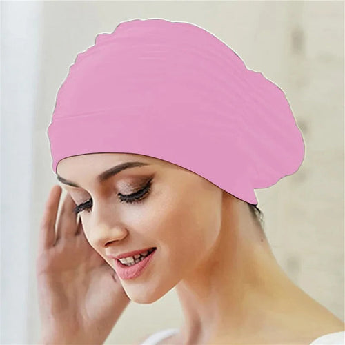 Chic Stretch Swim Cap for a Secure, Comfortable Fit